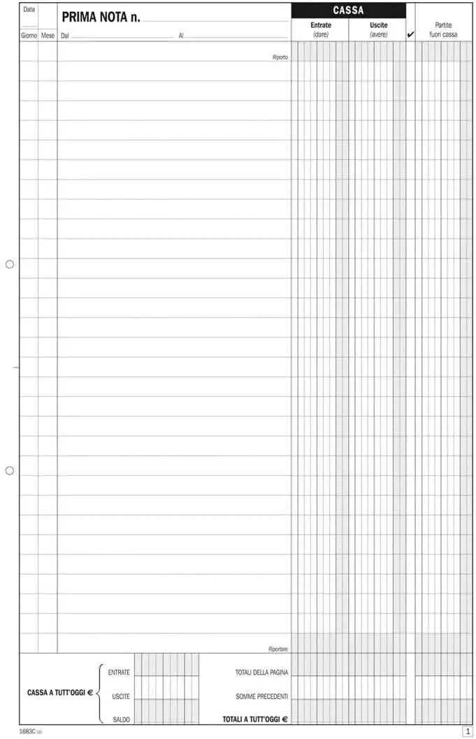 Prima Nota Entrate-uscite Fuori Cassa