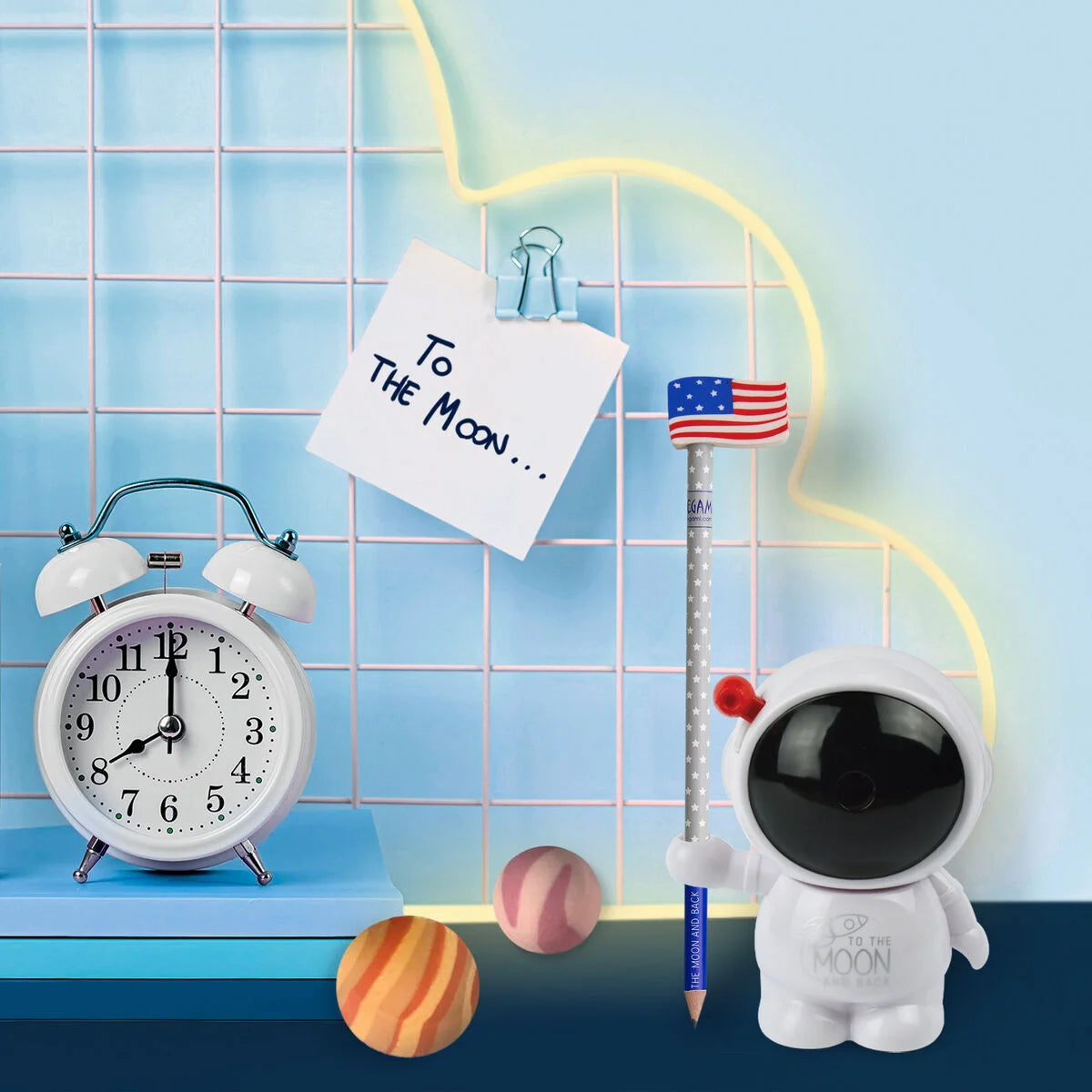 Set di 2 Gomme e 1 Matita - To The Moon And Back