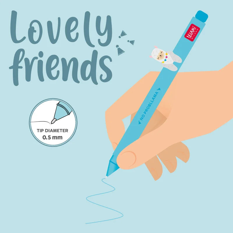 Penna Gel - Lovely Friends-Llama