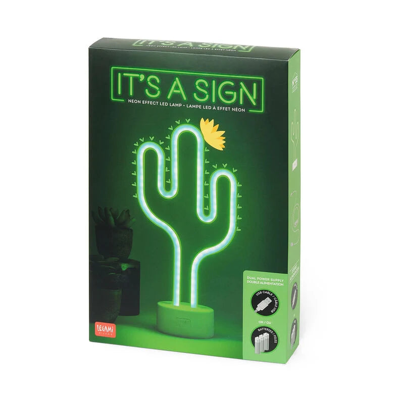 Lampada Led Effetto Neon - It's a Sign-Cactus