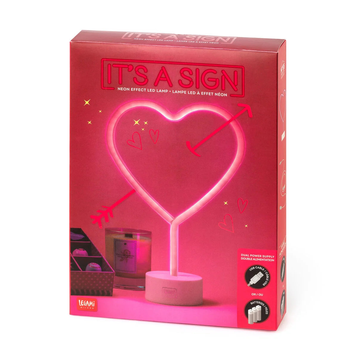 Lampada Led Effetto Neon - It's a Sign-Cuore