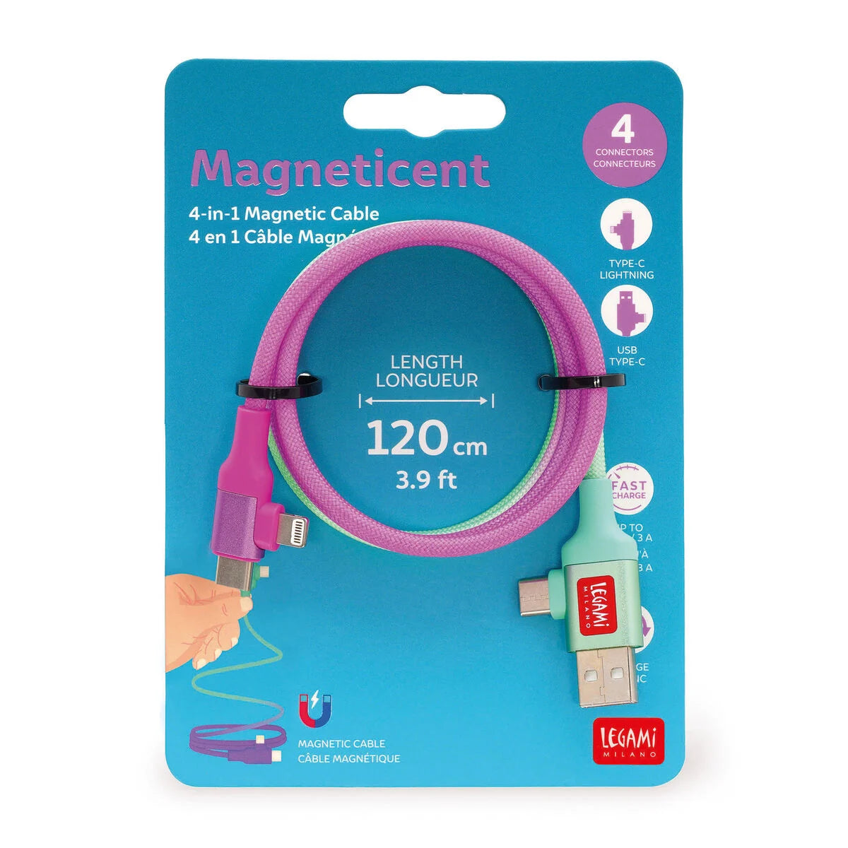 Cavo Magnetico 4 in 1 di Ricarica e Sincronizzazione - Magneticent