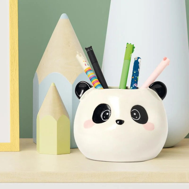 Portapenne in Ceramica - Desk Friends-panda