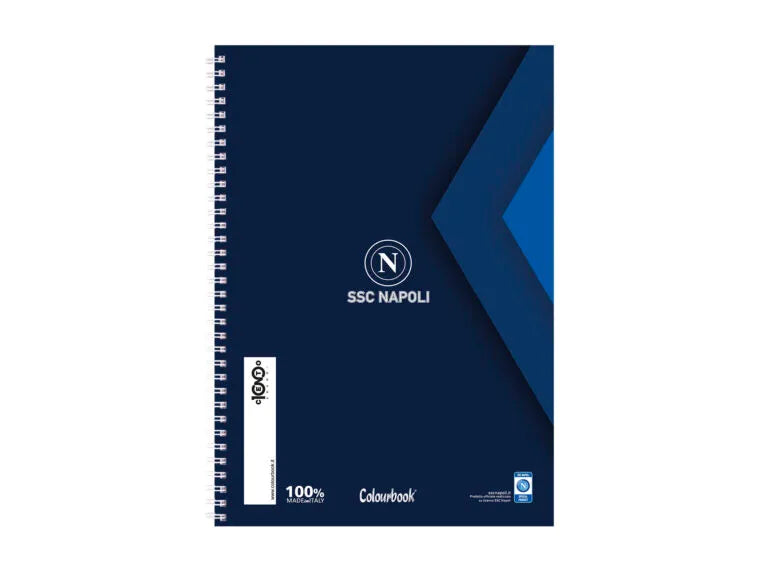 Quaderno a spirale A4 SSC Napoli – Righe medie e superiori