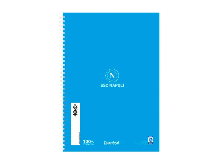 Quaderno a spirale A4 SSC Napoli – Righe medie e superiori