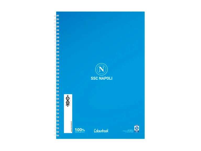 Quaderno a spirale A4 SSC Napoli – Righe medie e superiori