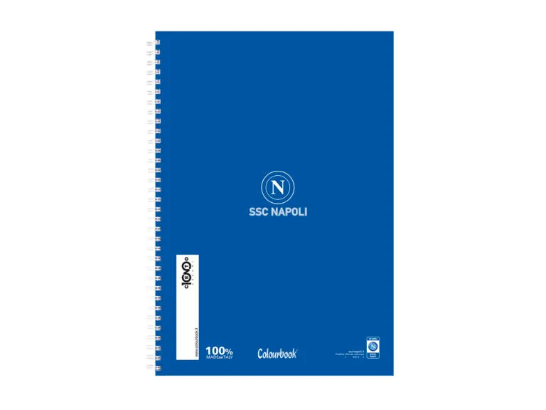 Quaderno a spirale A4 SSC Napoli – Righe medie e superiori