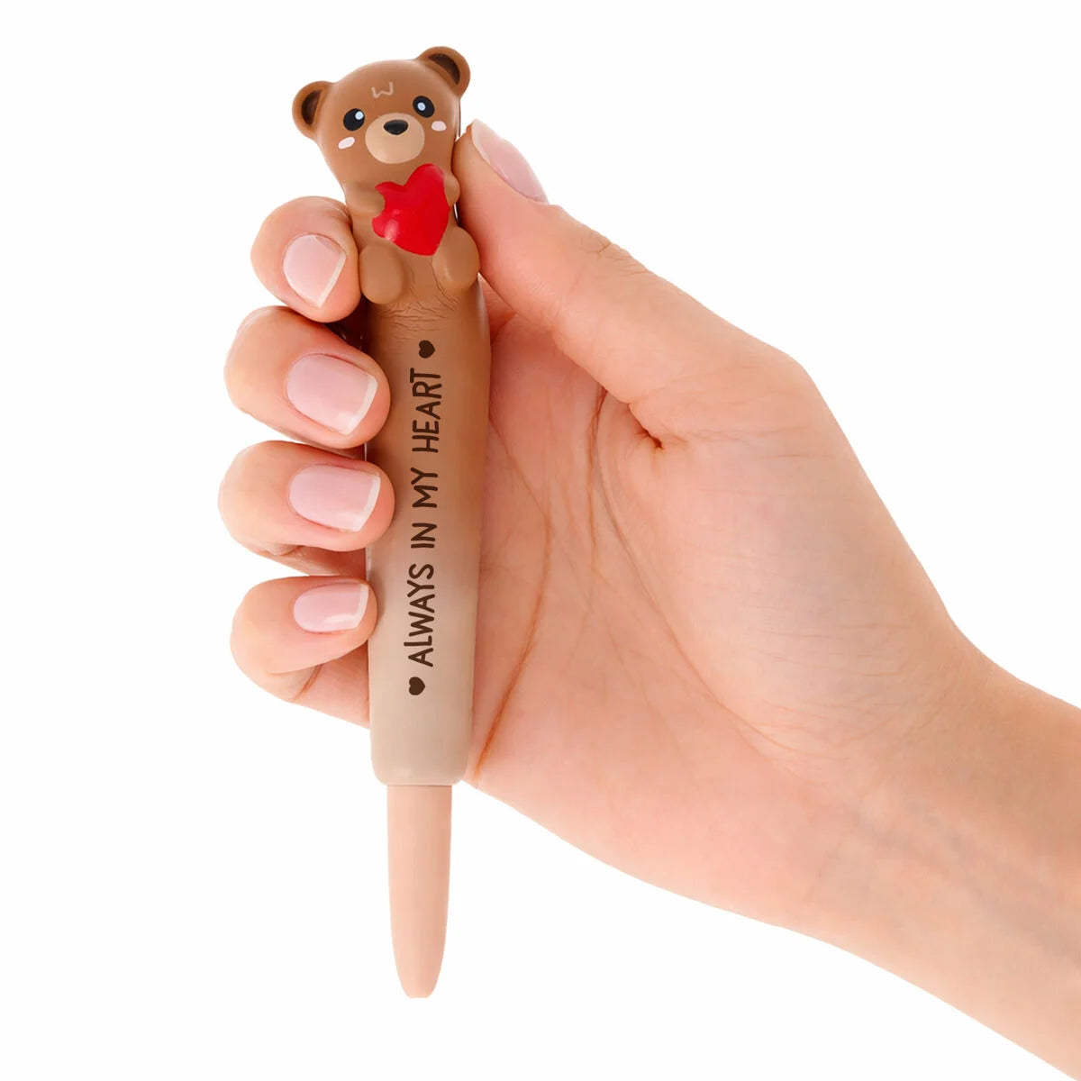 Penna Gel Antistress "Always in my Heart" - Squeezies - Teddy Bear