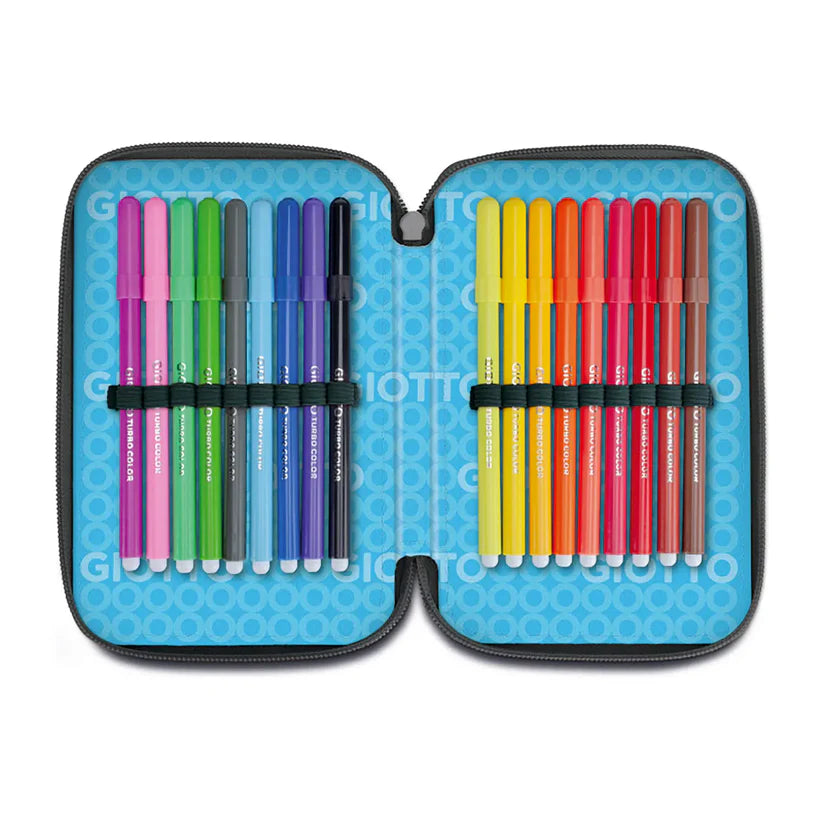 Giotto Catty Candy Astuccio 3 Zip Sweet Cat Acqua marina