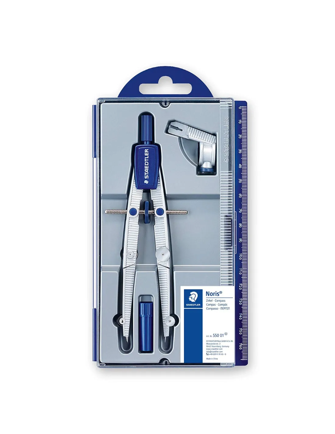 Compasso In Acciaio Staedtler Noris 550 01 Balaustrone ad Aste Snodate