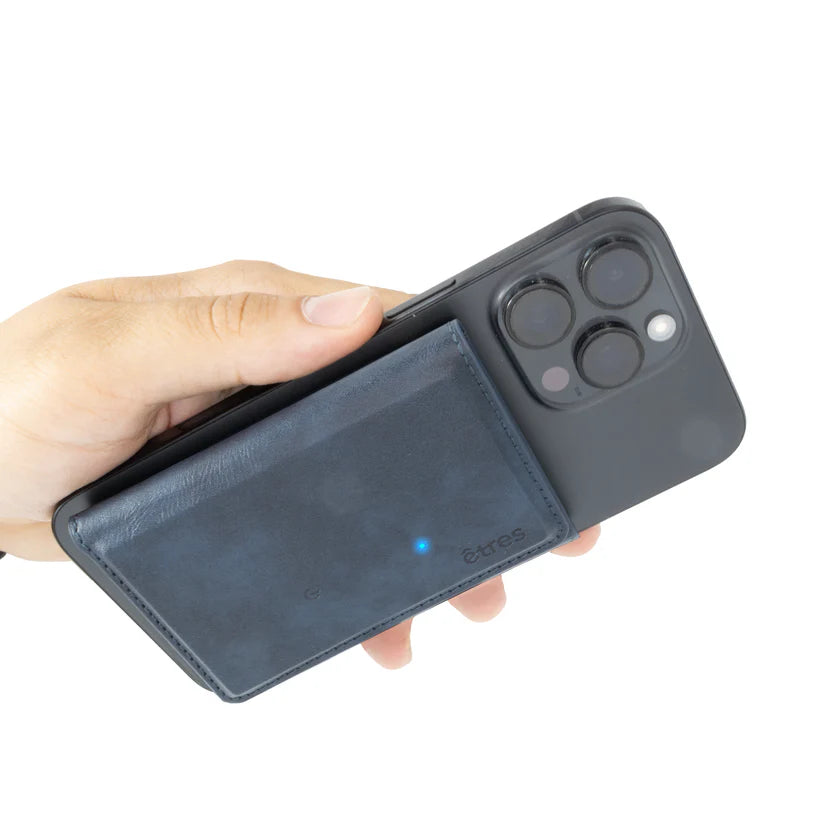 Portafoglio etres finder basic blu con localizzatore