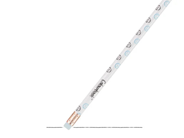 Matita HB con gomma Abstract - Celeste