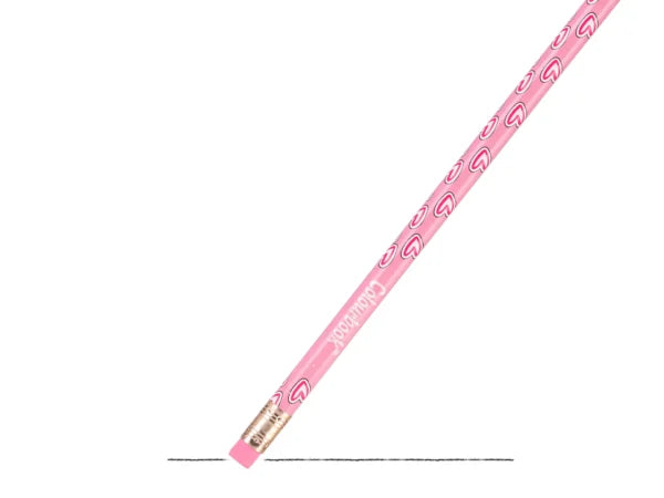 Matita HB con gomma Abstract - Rosa
