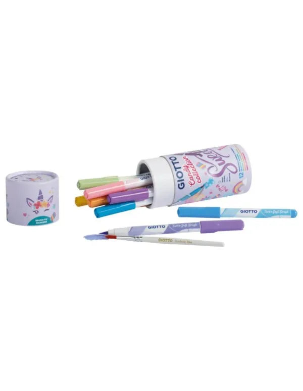 Pennarelli Giotto Soft Brush Candy Collection 12pz