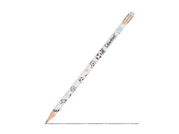 Matita HB con gomma Abstract - Celeste fantasy