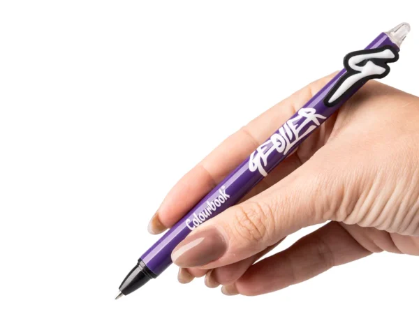 Penna a sfera Geolier con topper – Inchiostro blu - Violet G
