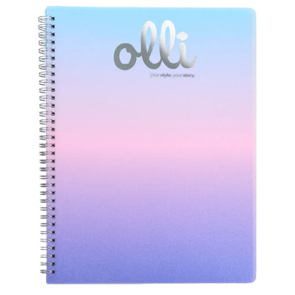 Maxi Quaderno Spiralato Glitter Rainbow PPL 70ff 70gr A4 Olli