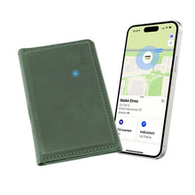 Portafoglio etres finder basic green con localizzatore