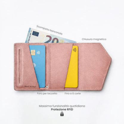 Portafoglio etres natural genuine pink