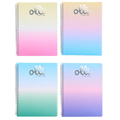 Maxi Quaderno Spiralato Glitter Rainbow PPL 70ff 70gr A4 Olli