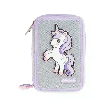 Astuccio 3 Zip Unicorn