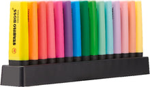 Stabilo BOSS ORIGINAL - Evidenziatore - Desk-Set - 15 Colori Assortiti 9 NEON + 6 Pastel