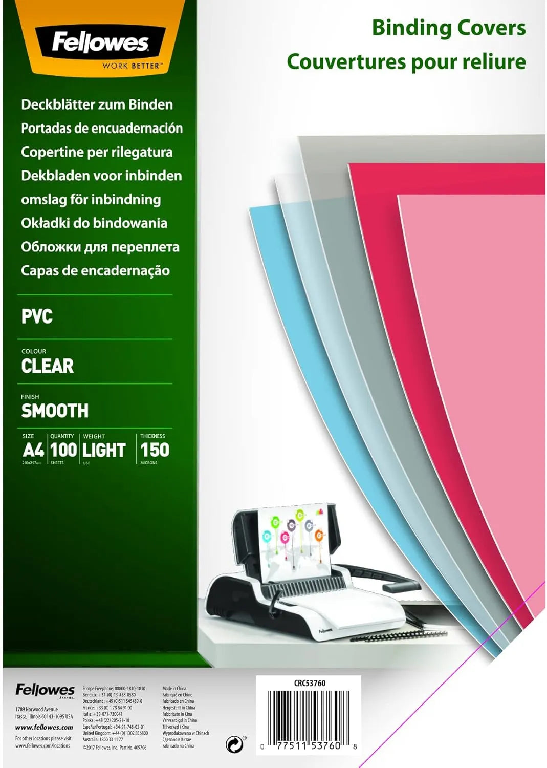 Copertine per Rilegatura in PVC Trasparente
