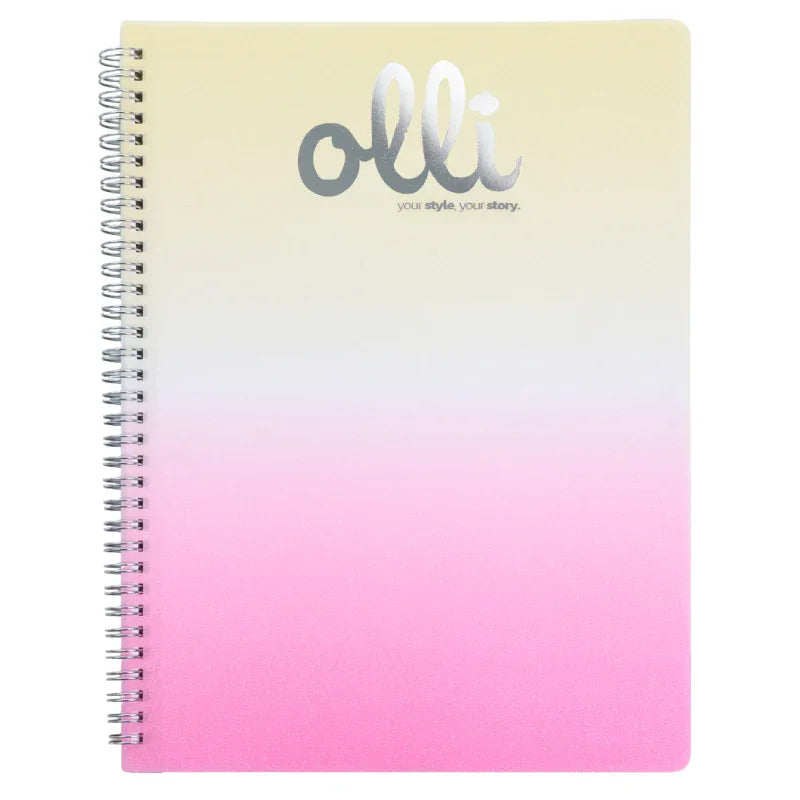 Maxi Quaderno Spiralato Glitter Rainbow PPL 70ff 70gr A4 Olli