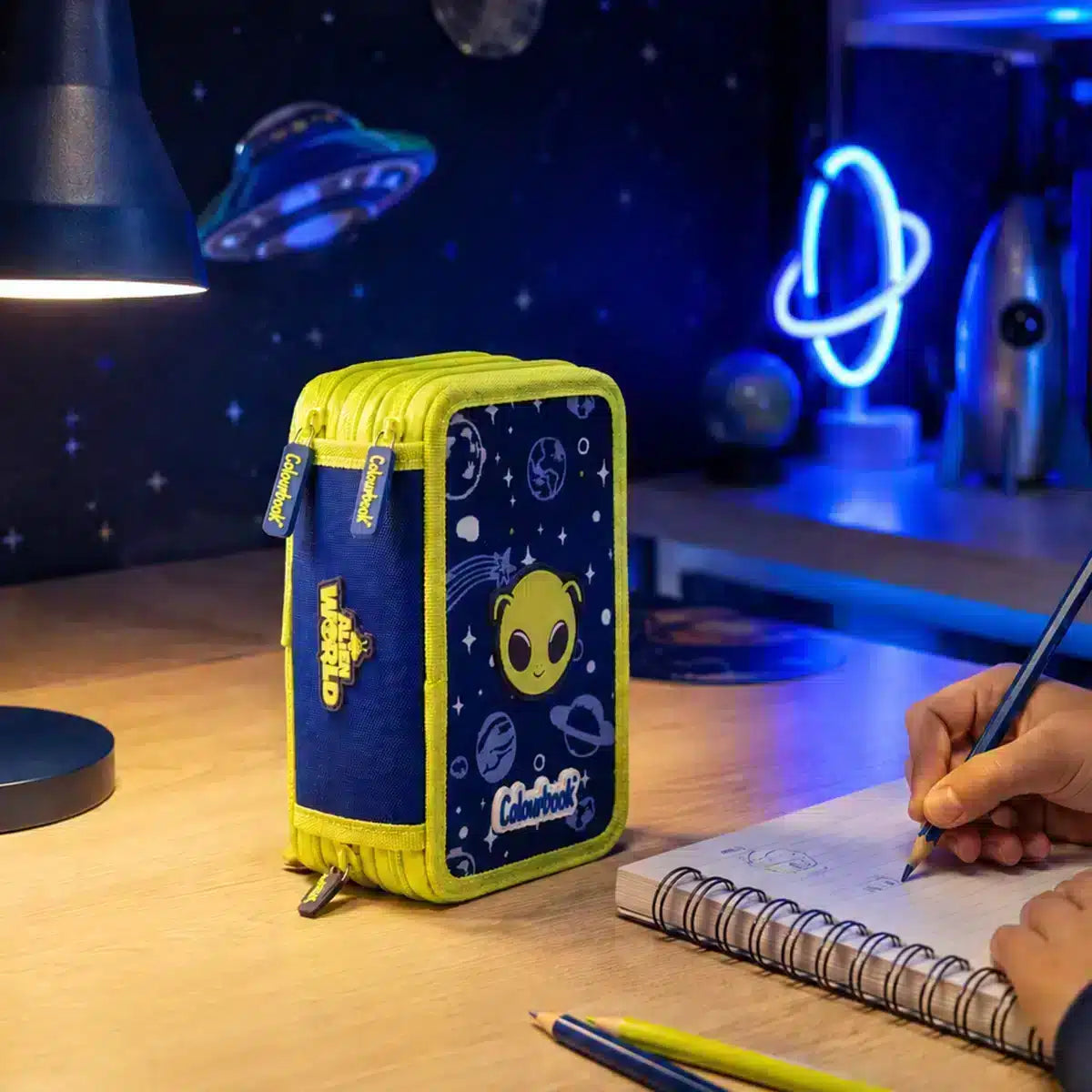 Astuccio 3 zip Alien World