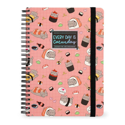Quaderno a Righe con Spirale - Foglio A4 Sushi Cat