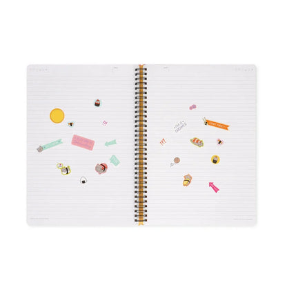 Quaderno a Righe con Spirale - Foglio A4 Sushi Cat