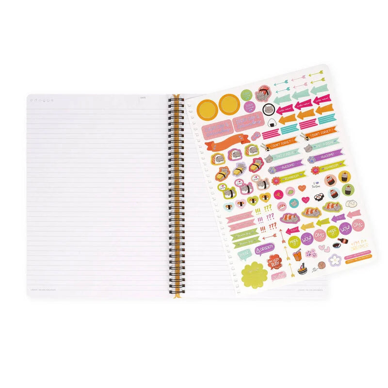 Quaderno a Righe con Spirale - Foglio A4 Sushi Cat