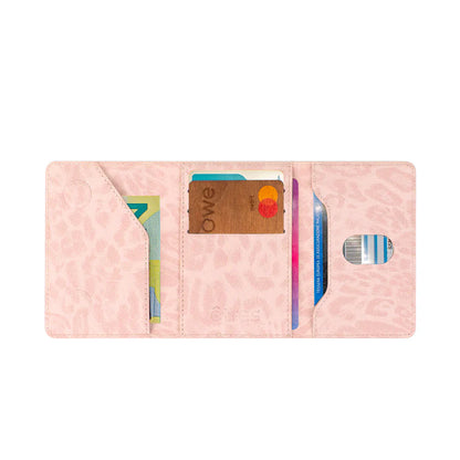 Portafoglio etres flat animalier pink
