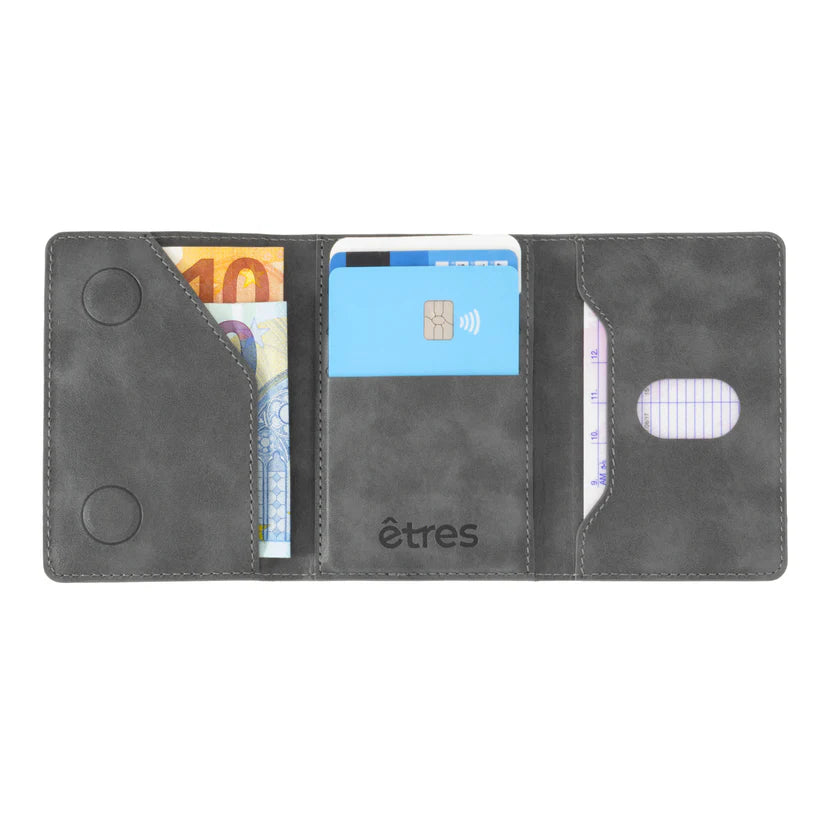 Portafoglio etres finder basic gray con localizzatore