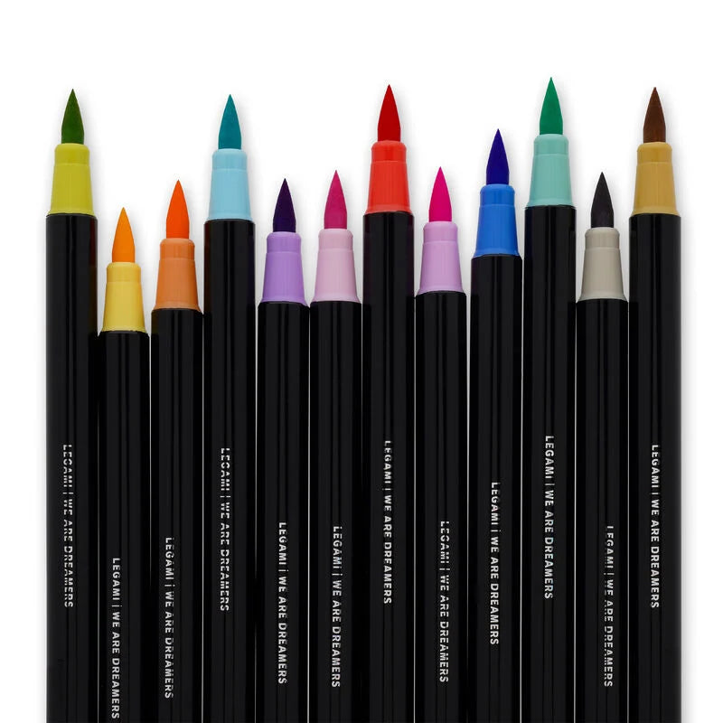 Set di 12 Pennarelli con Punta Pennello - Brush Markers pastel