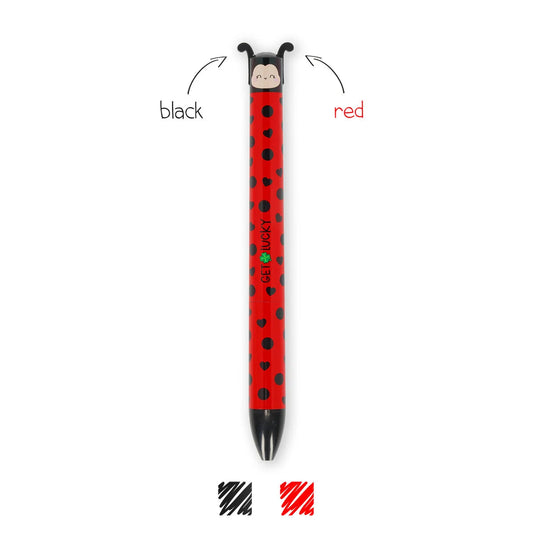 Penna a Sfera Due Colori - Click&Clack - ladybug