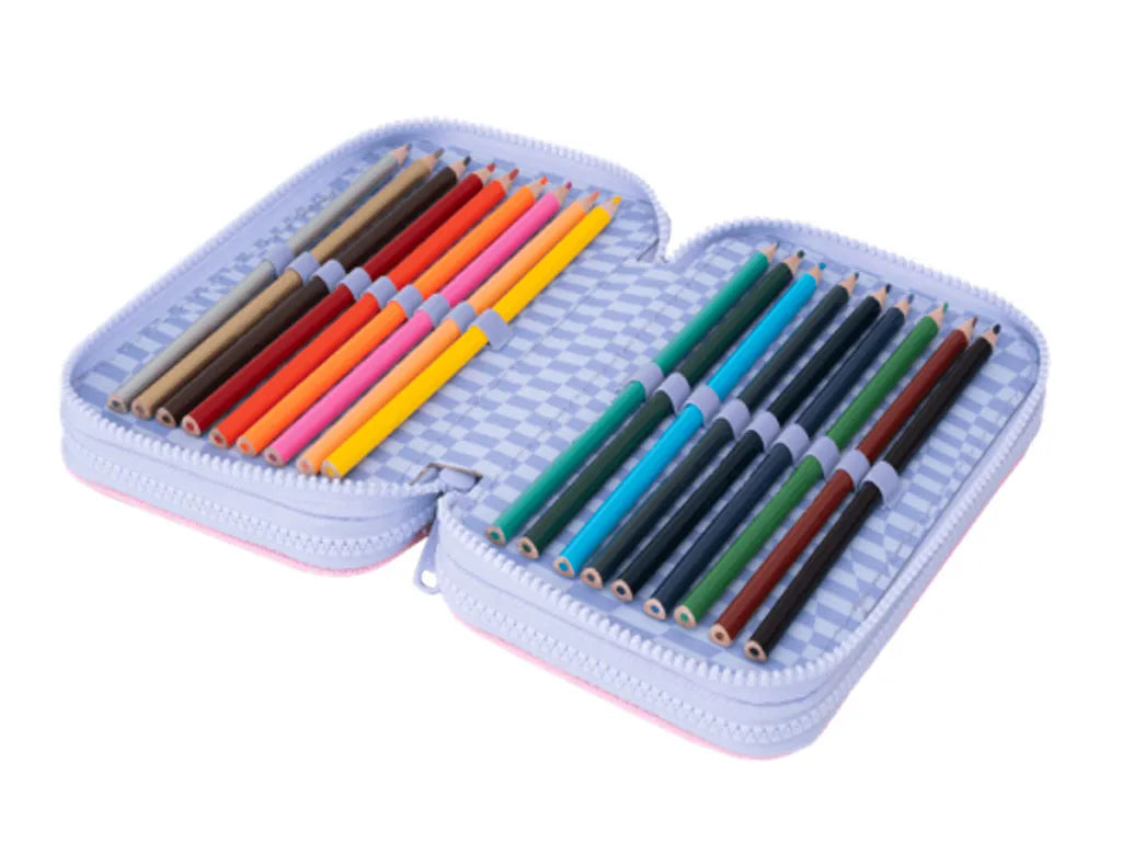 Astuccio 3 Zip Hello Kitty Pastel Completo