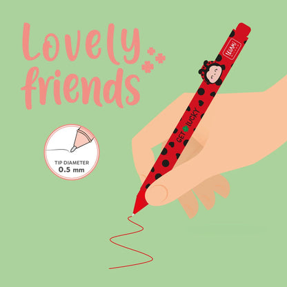 Penna Gel - lovely Friends - ladybug