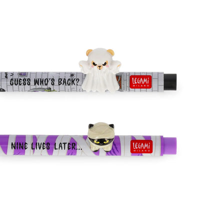 Set di 2 Penne Gel con Animaletto Decorativo - Lovely Friends - Spooky Party