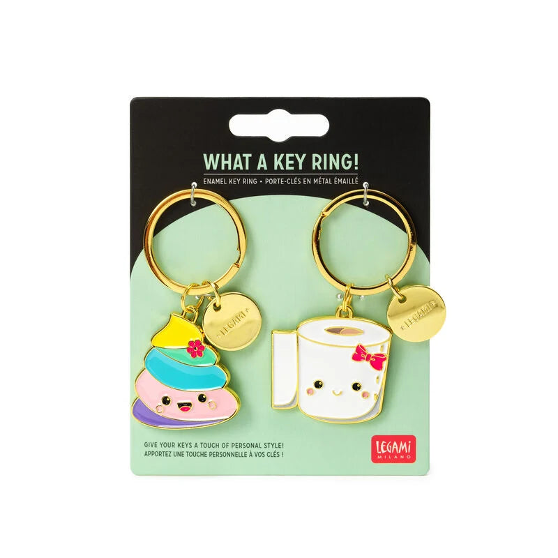 Portachiavi in Metallo Smaltato - What a Key Ring!-Poo