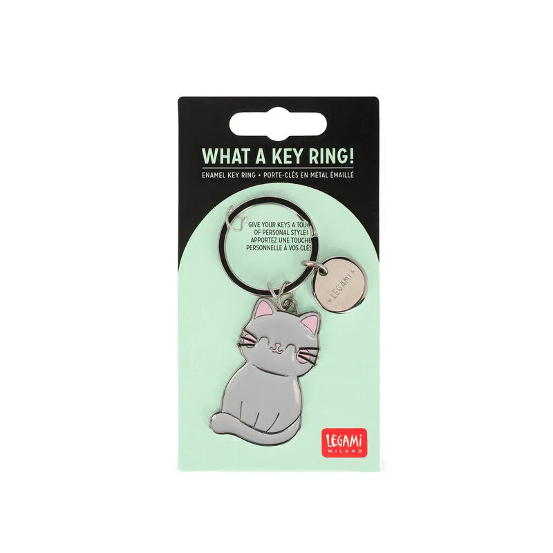 Portachiavi in Metallo Smaltato - What a Key Ring!-Kitty
