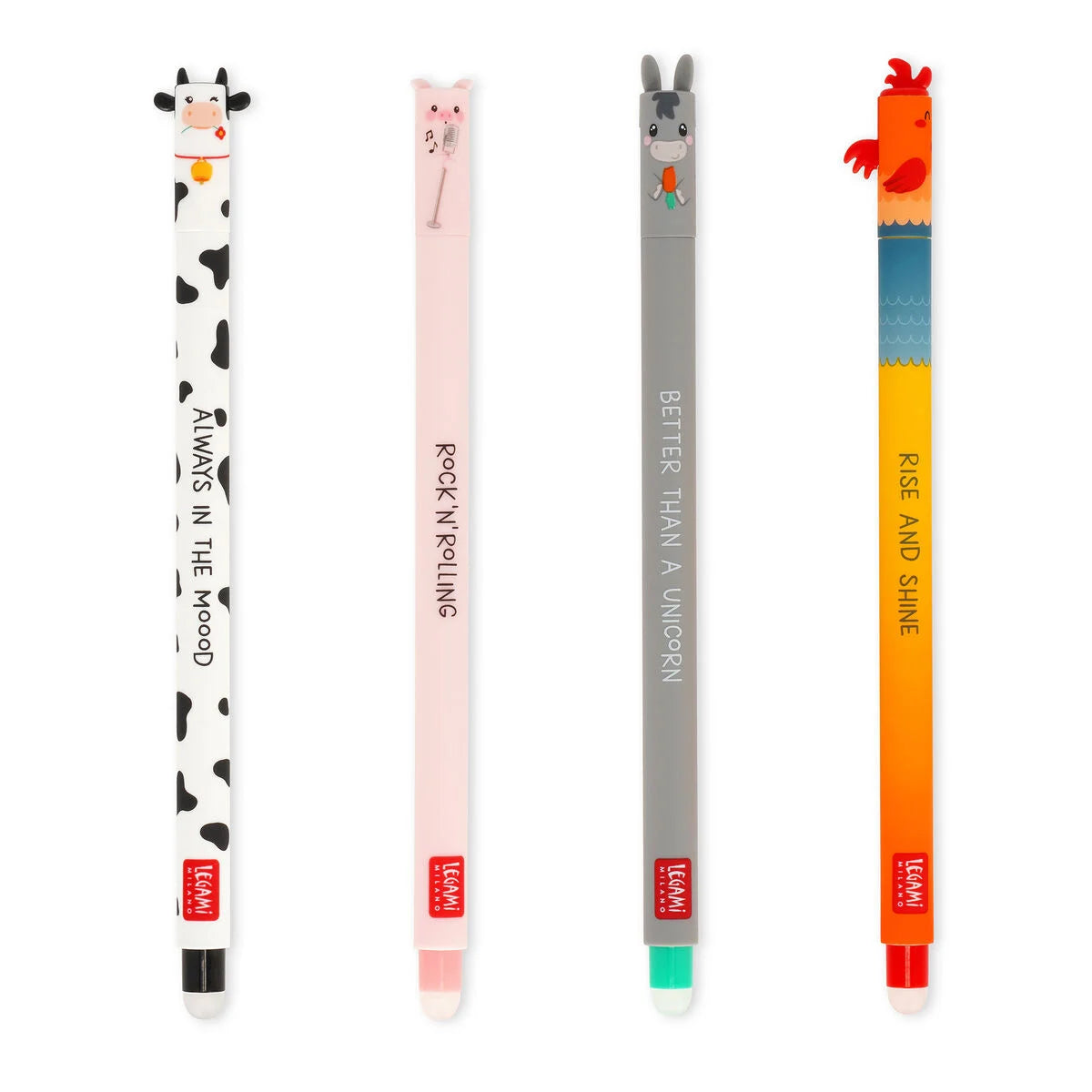 Set di 4 Penne Gel Cancellabili - Erasable Pen-Farm Sweet Farm