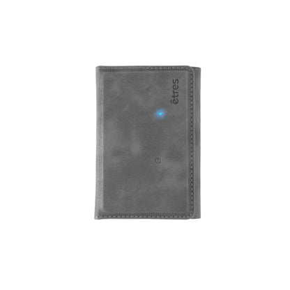 Portafoglio etres finder basic gray con localizzatore