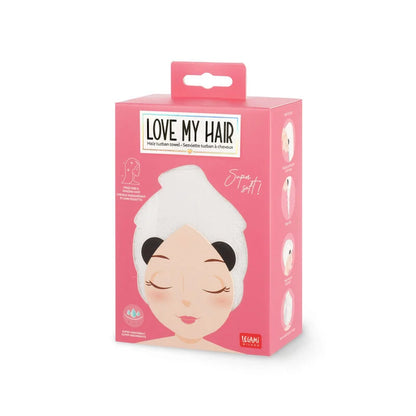 Asciugamano per Capelli a Turbante - Love My Hair-Panda
