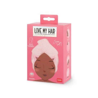Asciugamano per Capelli a Turbante - Love My Hair-Kitty