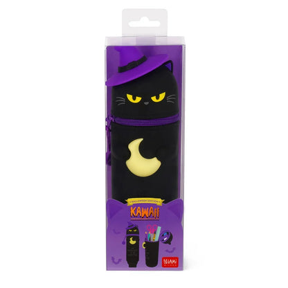 Astuccio 2 in 1 in Morbido Silicone - Halloween - Kawaii Black Kitty