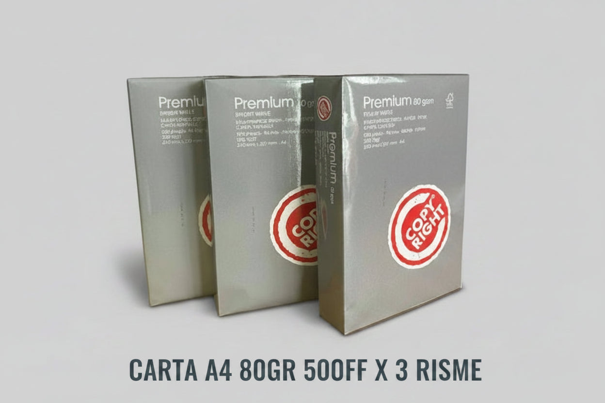 TRIS RISME da 500ff A4 PER FOTOCOPIE 80g/mq