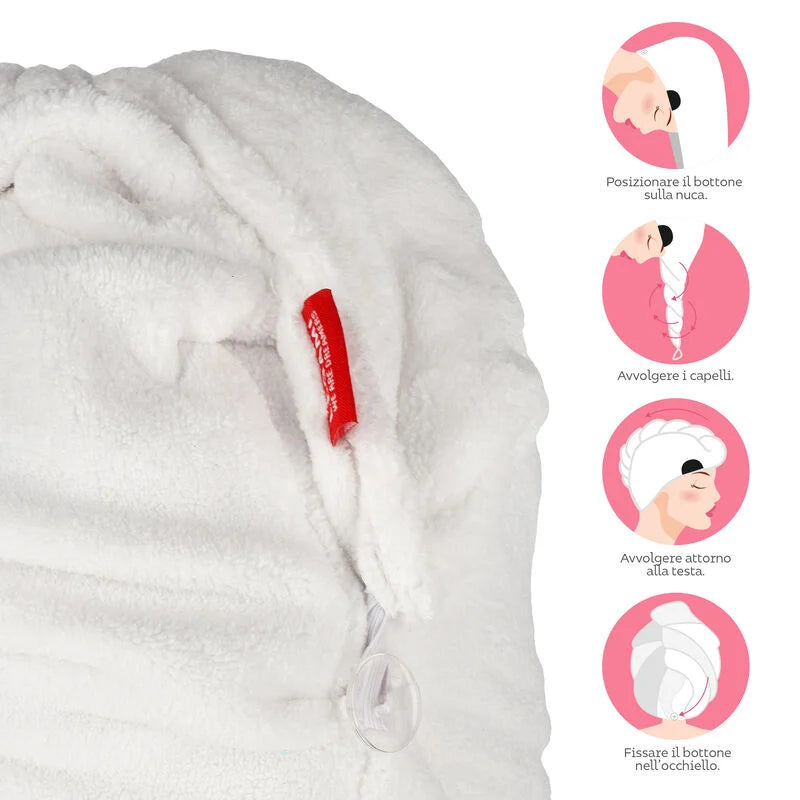 Asciugamano per Capelli a Turbante - Love My Hair-Panda