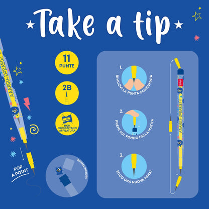Matita Impilabile con Gomma - Take a Tip
