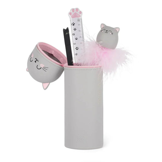 Astuccio 2 in 1 in Morbido Silicone - Kawaii-Kitty